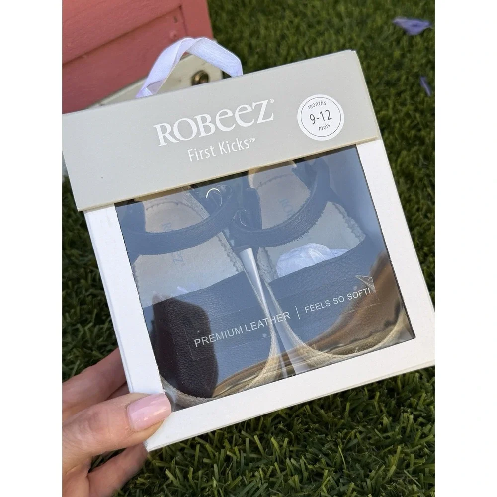 Robeez First Kicks Mary‎ Jane Baby Shoes 9-12M